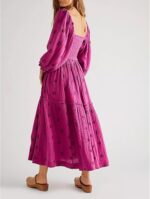 1746828091 women floral embroidered maxi dress long puff sleeve square neck bohemian flowy dress with pockets smocked fall dress.jpg