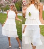 1746832006 zesica womens 2025 summer sleeveless halter neck ruffle tiered layed chiffon flowy swing long midi dress.jpg
