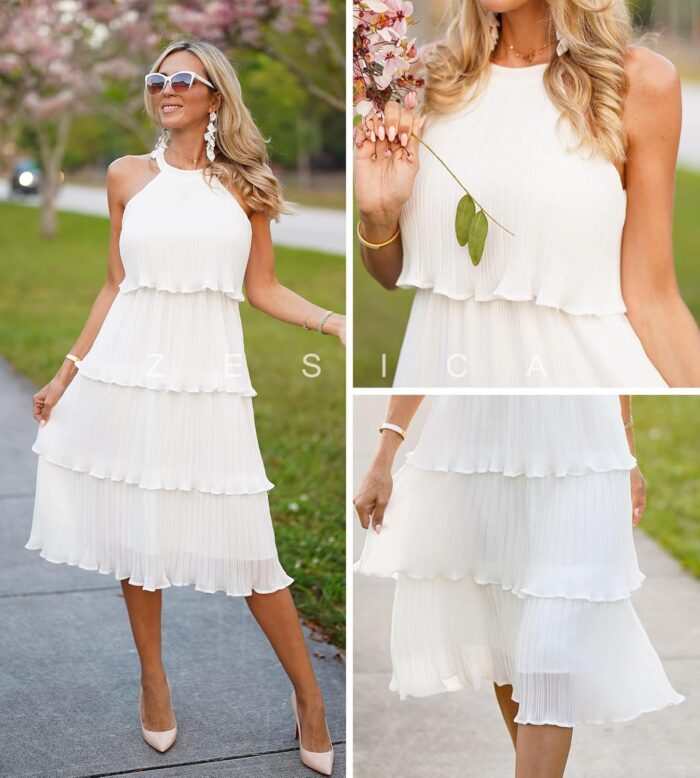 1746832006 zesica womens 2025 summer sleeveless halter neck ruffle tiered layed chiffon flowy swing long midi dress.jpg