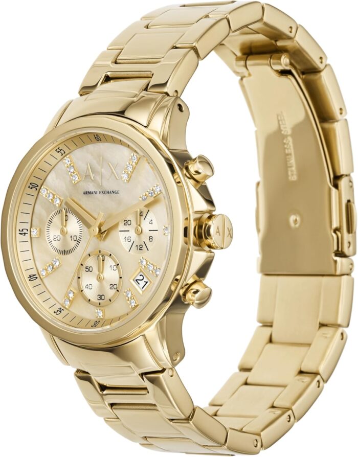 1746834931 ax armani exchange womens watch chronograph watch for women with stainless steel or leather band.jpg