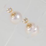 1746840188 japanese 8.0mm akoya cultured pearl earrings black with white sapphire for women with 18k yellow gold stylish design excellent gift pearl earrings.jpg