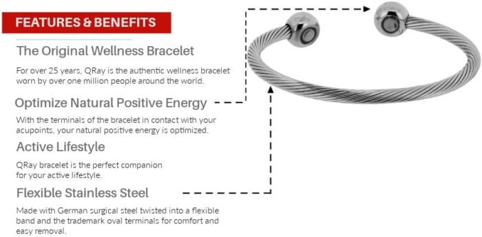 1746845000 qray professional hi gauss magnets surgical steel golf athletic bracelet men women c shaped health wellness bracelet.jpg