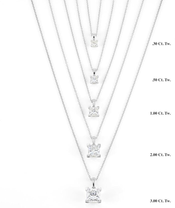 1746849788 igi certified 14 to 3 carat princess cut lab grown diamond square solitaire pendant necklace for women i 14k gold necklace g h vs1 vs2 cttw 16 to 18 inch adjustable chain.jpg