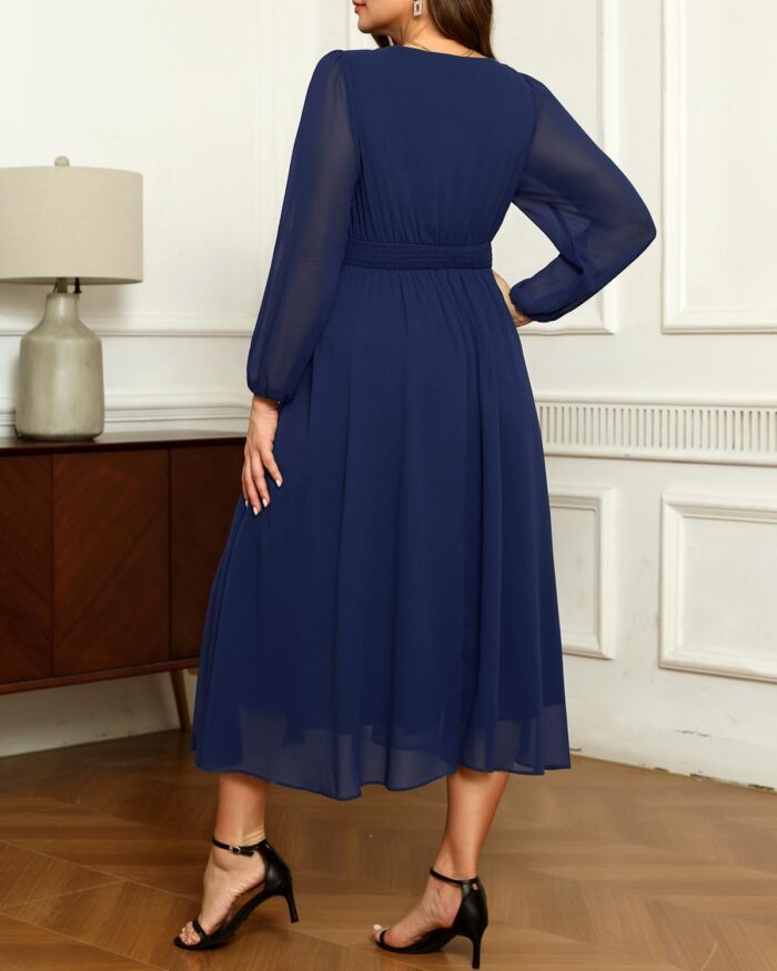 1746850468 pinup fashion plus size dresses for wedding guest 2025 formal long sleeve chiffon fall midi dress.jpg