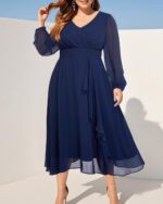 1746850469 pinup fashion plus size dresses for wedding guest 2025 formal long sleeve chiffon fall midi dress.jpg