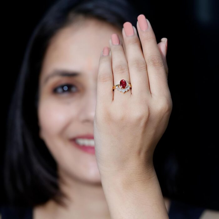 1746851313 certified lab grown ruby bridal ring set aaaa quality 6x8 mm ruby engagement ring with diamond enhancer ideal for gift.jpg