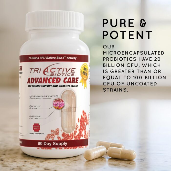 1746859736 triactive biotics advanced care 20 billion cfu probiotics for digestive health immune support supplement microencapsulated probiotics for women men 90 ct capsules.jpg