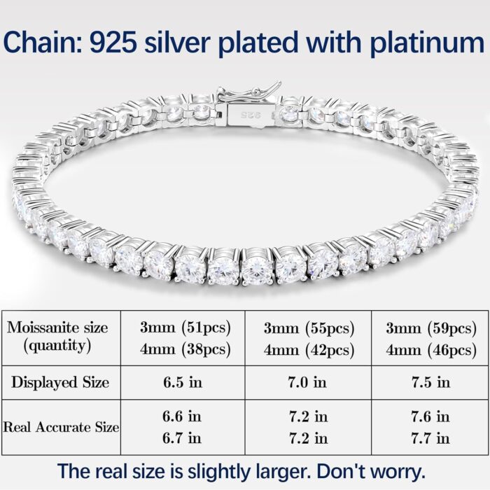 1746861000 never fallen off moissanite tennis bracelet for women men with composite clasp 925 silver plated with white gold chain 6.5 7.5 length.jpg