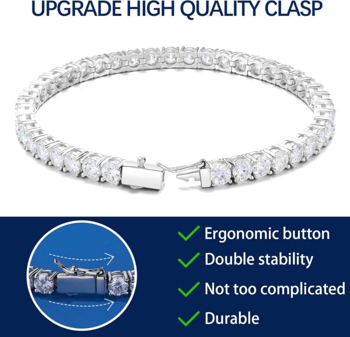 1746861007 never fallen off moissanite tennis bracelet for women men with composite clasp 925 silver plated with white gold chain 6.5 7.5 length.jpg