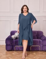 1746861575 hanna nikole womens plus size chiffon cocktail dress ruffle 34 sleeve wedding guest party dresses with high low hem.jpg