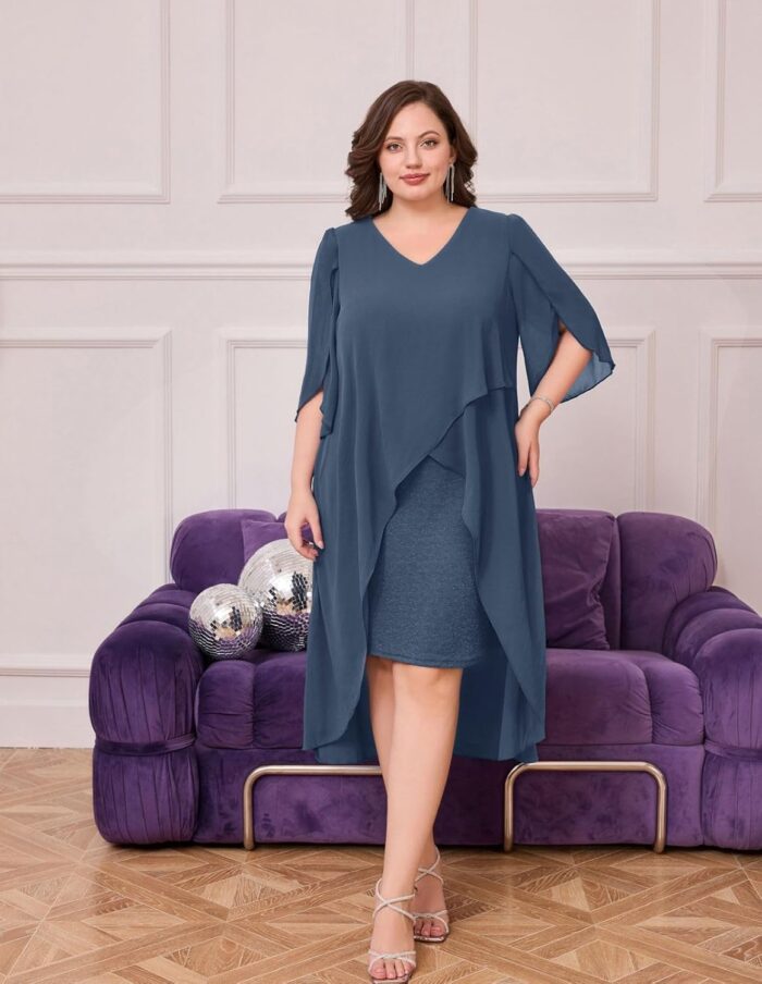 1746861575 hanna nikole womens plus size chiffon cocktail dress ruffle 34 sleeve wedding guest party dresses with high low hem.jpg