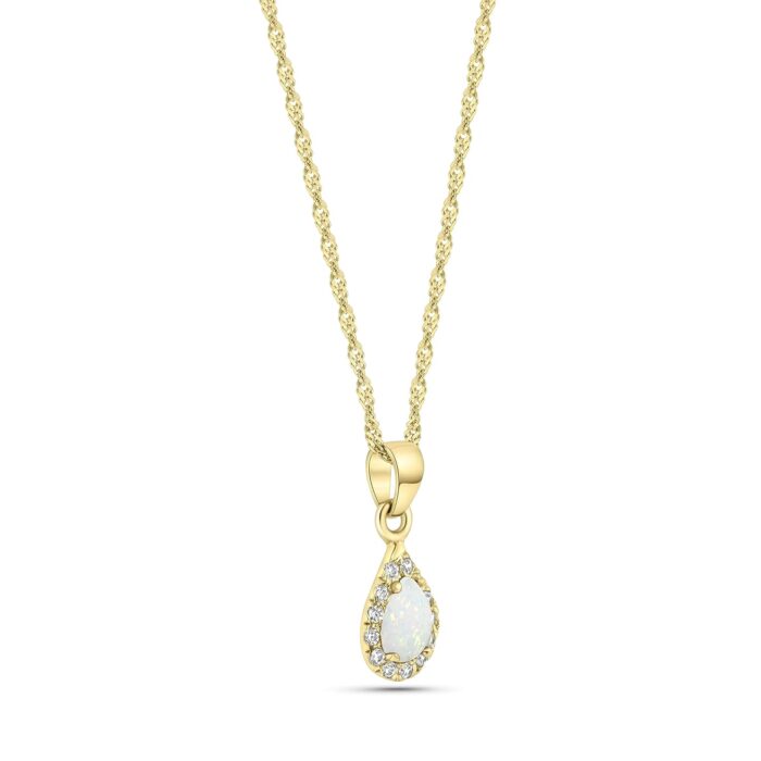 1746866285 14k gold opal necklace october birthstone 3x5mm with 14k solid yellow gold pendant and thin 14k gold chain white opal gemstonehandmade birthday gift for classy women.jpg