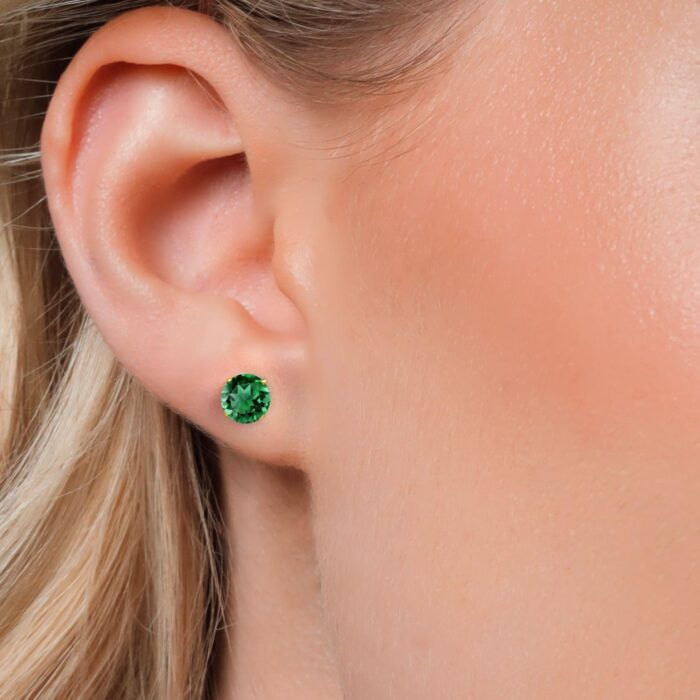 1746868558 gem stone king 14k yellow gold gemstone birthstone stud earrings round 6mm gold earrings for women men.jpg
