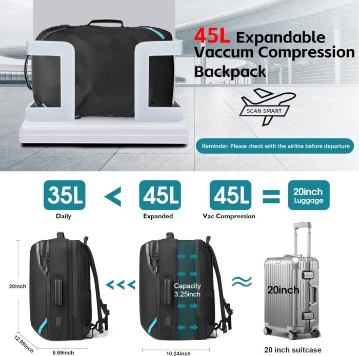 1746870092 vacuum compression backpack with pump extra large capacity 45l expandable travel backpack water resistant 17.3 laptop backpack with usb charging port for men women.jpg