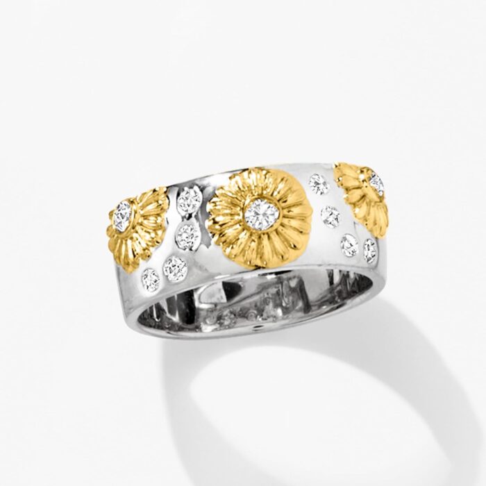 1746872253 ross simons diamond sunflower ring in 2 tone sterling silver.jpg