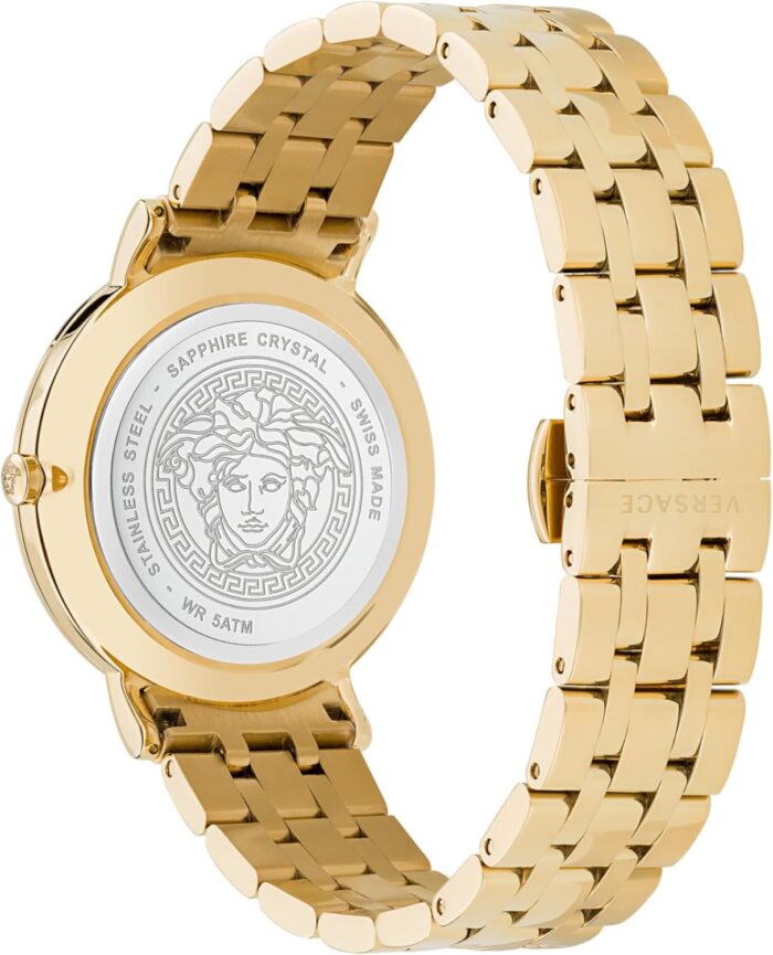 1746875667 versace v eternal collection luxury womens watch timepieces with a gold bracelet and case featuring a black dial.jpg
