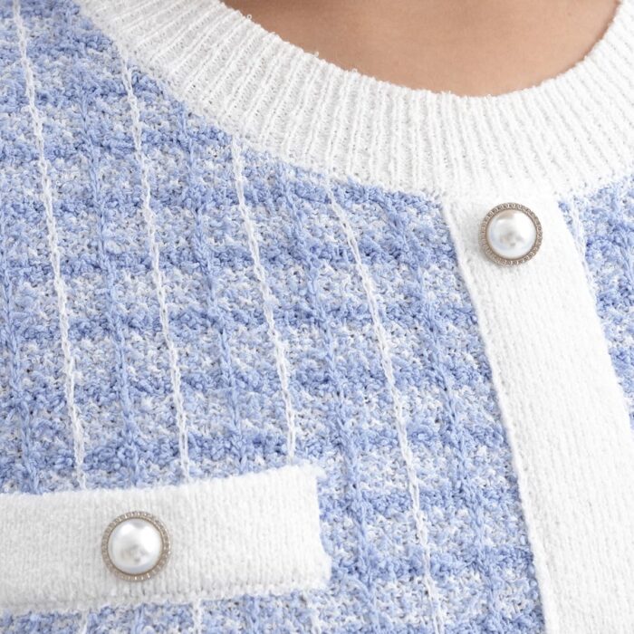 1746876507 womens sweater dress knit tweed dress short sleeve pearl button mini dresses trendy for fall spring summer.jpg