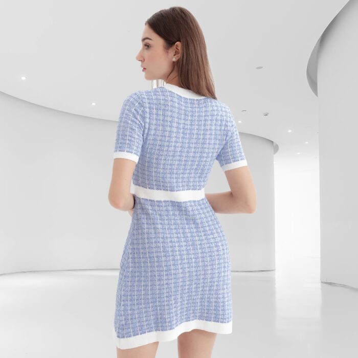 1746876511 womens sweater dress knit tweed dress short sleeve pearl button mini dresses trendy for fall spring summer.jpg