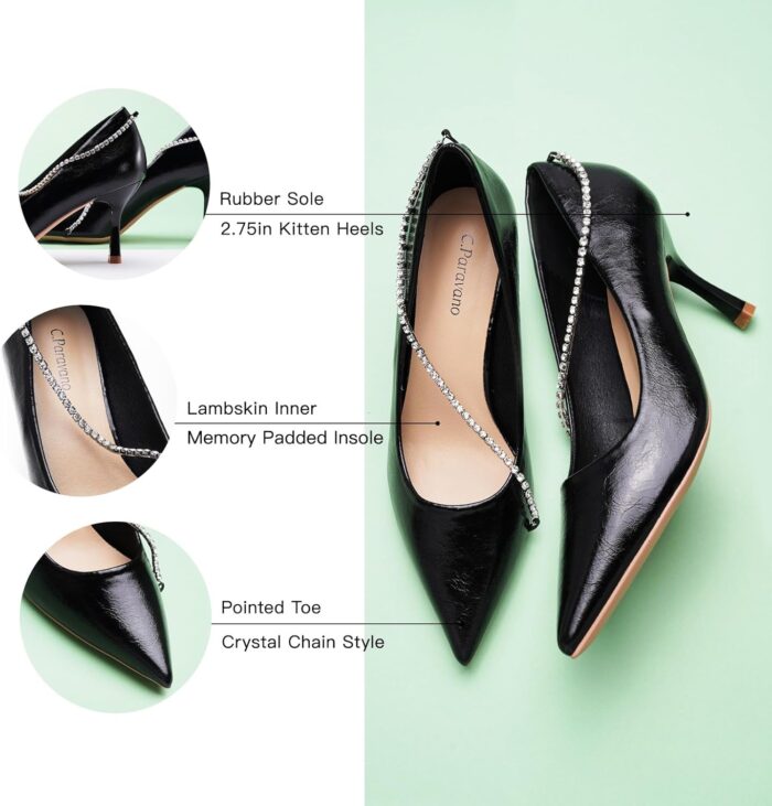 1746883605 c.paravano crystal chain pointed toe flats comfortable party dressy shoes for women designer shoes womens flats.jpg