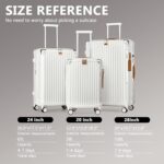 1746885040 joyway 3 piece set hardside expandable luggage with usb charging port and cup holder tsa lock spinner wheels suitcase for international travel lightweight carry on checked baggage white.jpg