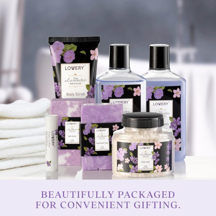1746890824 mothers day gifts lavender lilac spa gift basket for women men handmade soap potpourri bath bomb jojoba oil organic lip balm more stress relief set bath body self care package.jpg