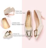 1746891438 c.paravano womens kitten heel pumps pointed toe wedding shoes with metal bucklebreathable soft leather for office attire cocktail partiesdate nights springsummer events.jpg