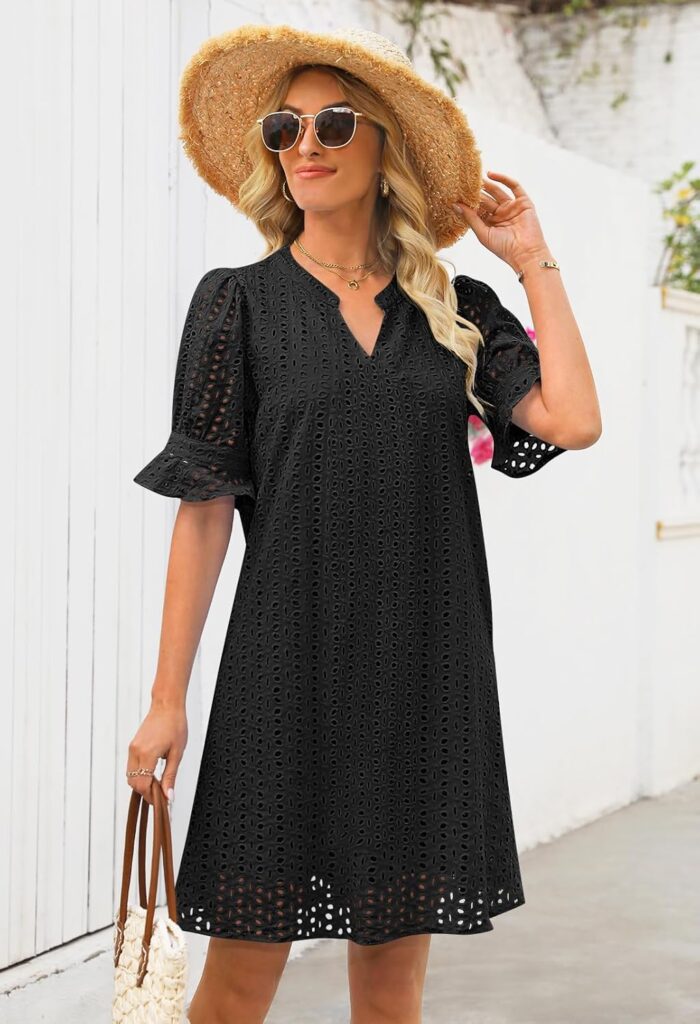 1746892283 merokeety womens 2025 summer short sleeve mini dress v neck ruffle hollow out eyelet lace dresses.jpg