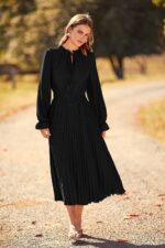 1746899209 prettygarden womens 2025 spring fall midi dress casual long sleeve v neck swiss dot pleated a line flowy dresses.jpg
