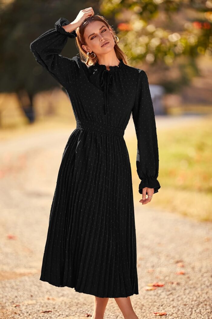 1746899211 prettygarden womens 2025 spring fall midi dress casual long sleeve v neck swiss dot pleated a line flowy dresses.jpg