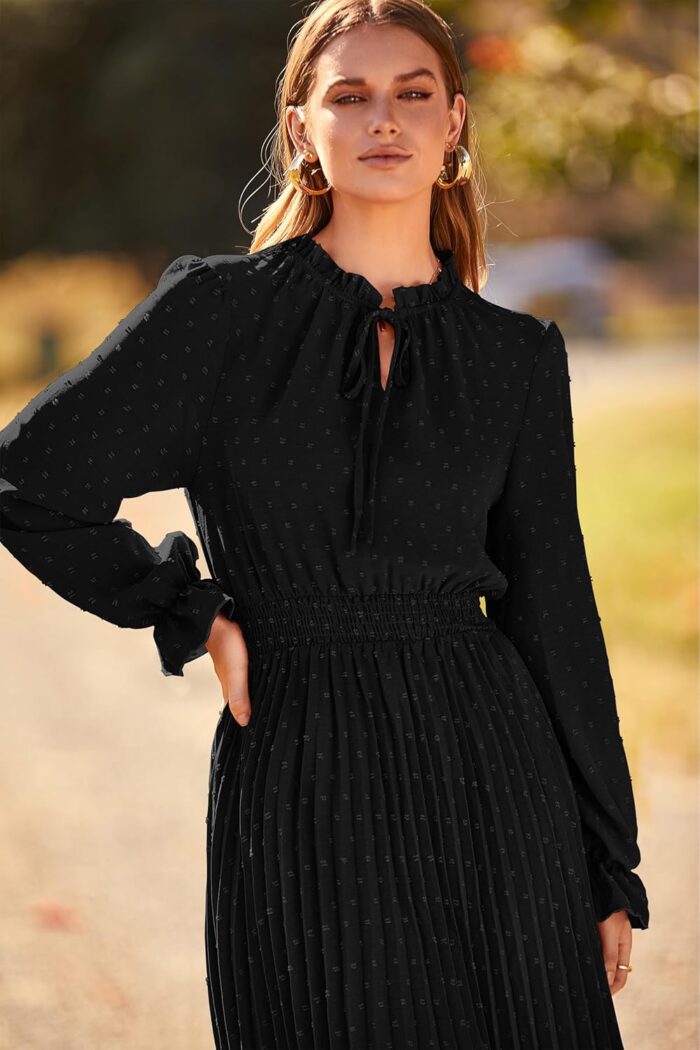 1746899217 prettygarden womens 2025 spring fall midi dress casual long sleeve v neck swiss dot pleated a line flowy dresses.jpg