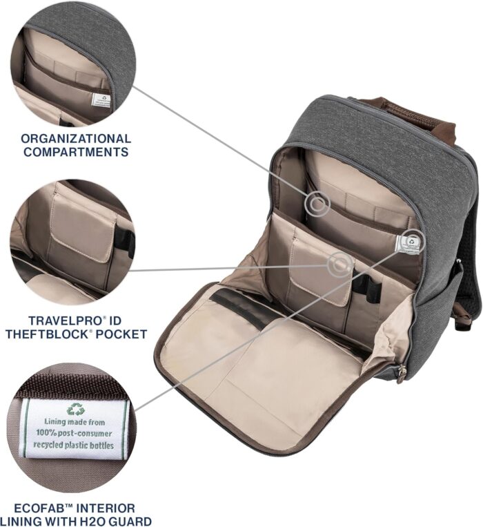 1746900253 travelpro platinum elite slim laptop travel backpack fits up to 16 inch laptop business water resistant men and women vintage grey.jpg