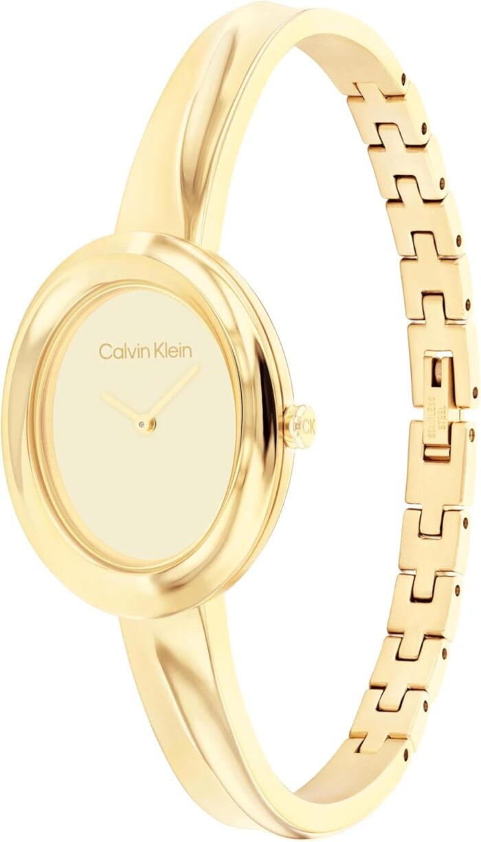 1746904467 calvin klein womens twisted bezel 24mm 2h quartz watch adjustable stainless steel bangle water resistance 30 meters – premium fashion for all occasions gift for her.jpg