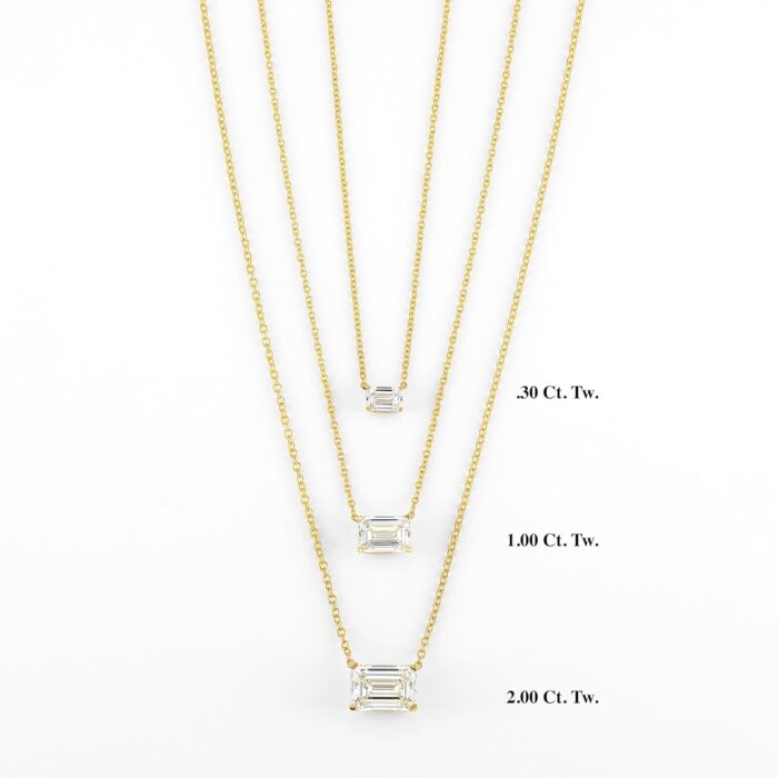 1746909019 igi certified 14 to 3 carat emerald cut lab grown diamond horizontal solitaire pendant necklace for women i 14k gold g h vs1 vs2 cttw 16 to 18 inch adjustable chain east west.jpg