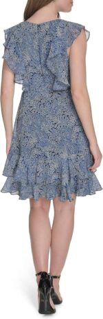 1746920042 tommy hilfiger womens fit and flare ruffle sleeve chiffon dress.jpg
