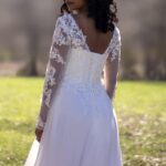 1746925891 wedding dresses for bride 2025 with lace appliques chiffon a line women dress long sleeves beach bride dress.jpg