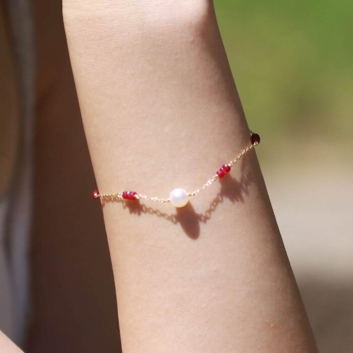 1746927206 emeraldrubysapphire bracelet with japanese 6.0mm akoya cultured pearl for women with 18k yello gold elegant design excellent gift bracelet.jpg