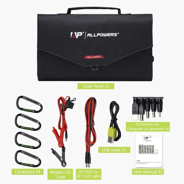 1746933357 allpowers solar charger 100w solar panel foldable portable with dual 5v usb18v dc for laptop tablet notebook 12v car boat rv battery camping hiking travel.jpg