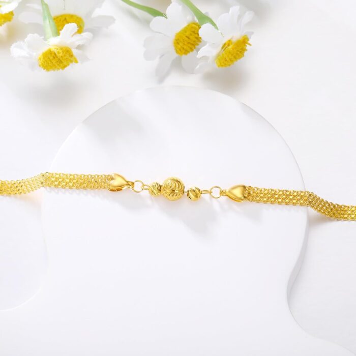 1746940098 sisgem 18k gold mesh link bracelets for women yellow gold diamond cut bead ball luxury bismark chain bracelet women jewelry gift.jpg