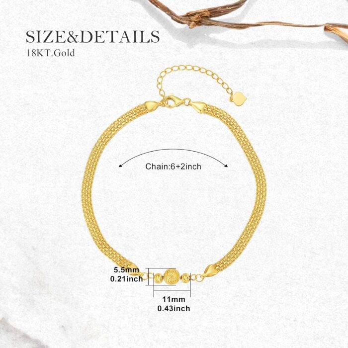 1746940102 sisgem 18k gold mesh link bracelets for women yellow gold diamond cut bead ball luxury bismark chain bracelet women jewelry gift.jpg