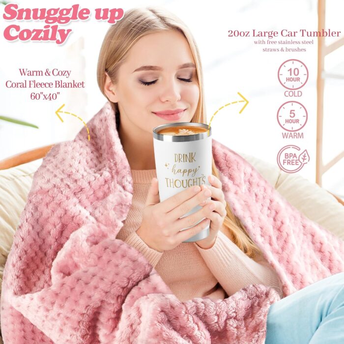 1746956340 mothers day gift basket for mom pink self care get well soon gifts thinking of you relaxing spa care package with blanket unique birthday gifts for women her best friends sister wife.jpg