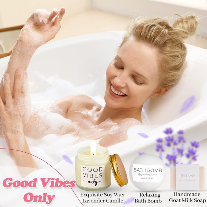 1746956341 mothers day gift basket for mom pink self care get well soon gifts thinking of you relaxing spa care package with blanket unique birthday gifts for women her best friends sister wife.jpg