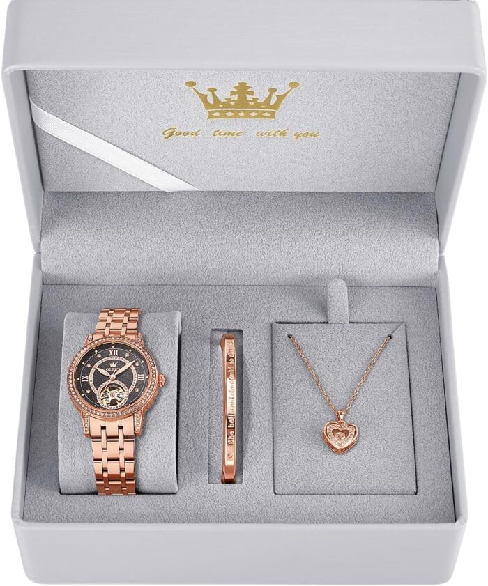 1746956417 olevs automatic womens watches mechanical diamond skeleton luxury dress stainless steel silverrose gold waterproof luminous ladies wrist watches gift set.jpg