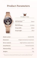 1746956421 olevs automatic womens watches mechanical diamond skeleton luxury dress stainless steel silverrose gold waterproof luminous ladies wrist watches gift set.jpg