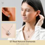 1746957168 max stone 14 carat natural diamond love knot stud earrings and pendant necklace for women 925 sterling silver diamond jewelry sets hypoallergenic diamonds necklace and earrings.jpg