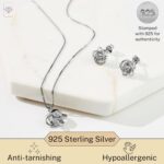 1746957170 max stone 14 carat natural diamond love knot stud earrings and pendant necklace for women 925 sterling silver diamond jewelry sets hypoallergenic diamonds necklace and earrings.jpg