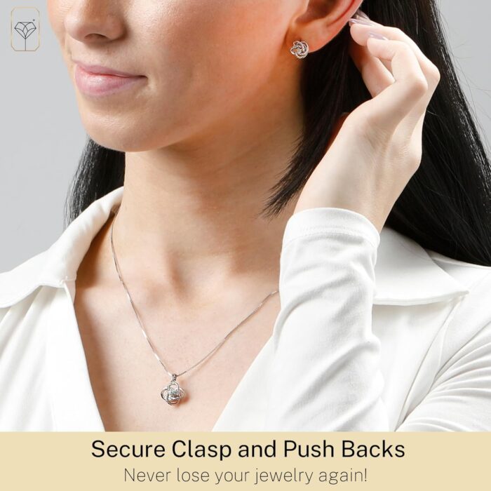 1746957171 max stone 14 carat natural diamond love knot stud earrings and pendant necklace for women 925 sterling silver diamond jewelry sets hypoallergenic diamonds necklace and earrings.jpg
