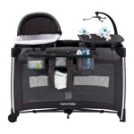 1746959505 pamo babe 4 in 1 portable baby crib deluxe nursery center foldable travel playard with bassinet mattress changing table for newborn infant toddlergrey.jpg