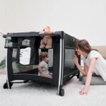 1746959509 pamo babe 4 in 1 portable baby crib deluxe nursery center foldable travel playard with bassinet mattress changing table for newborn infant toddlergrey.jpg