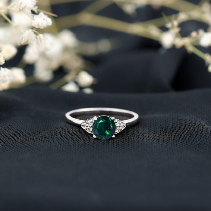 1746997497 real black opal 6 mm round engagement ring aaa quality opal diamond solitaire ring ideal for gift.jpg