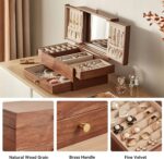 1747009163 chosin black walnut wooden jewelry box for women 3 level multi functional drawer wood organizer box with mirror for watch necklace ring earring storage mothers day gifts.jpg